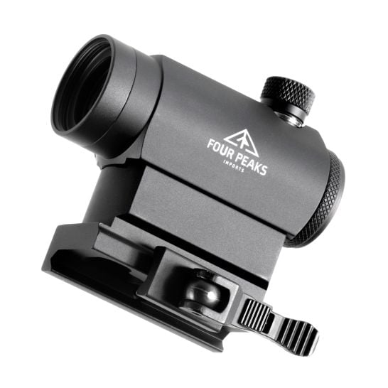 Four Peaks Four Peaks Red Dot 3moa Qd with QD mount, perfect for Picatinny and Weaver bases, ideal for precision shooting.