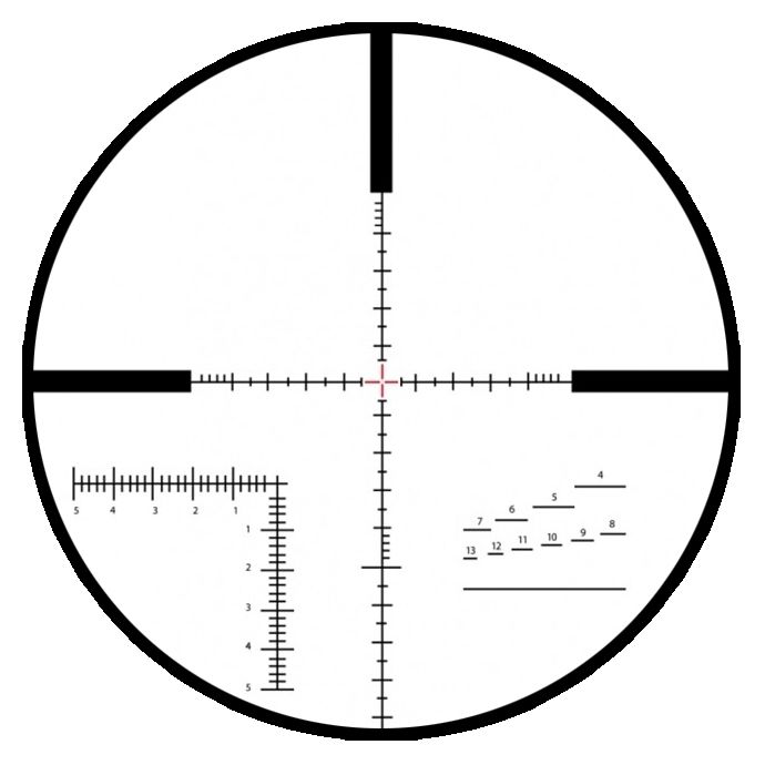 Steiner Miltary M5Xi 5-25x56mm MSR-V2 0.1MRAD Rifle Scope CCW 34mm 8704-MSR-V2