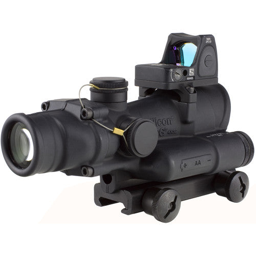 Trijicon ACOG 4x32 LED Illum Scope & 3.25 MOA Red Dot Type 2 LED RM06 Sight Kit .223 Red Crosshair Illum Reticle TA02-C-100564