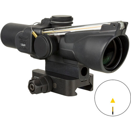 Trijicon ACOG 1.5x24 Compact Riflescope, Dual Illum Amber 8 MOA Triangle Reticle TA45-C-400334