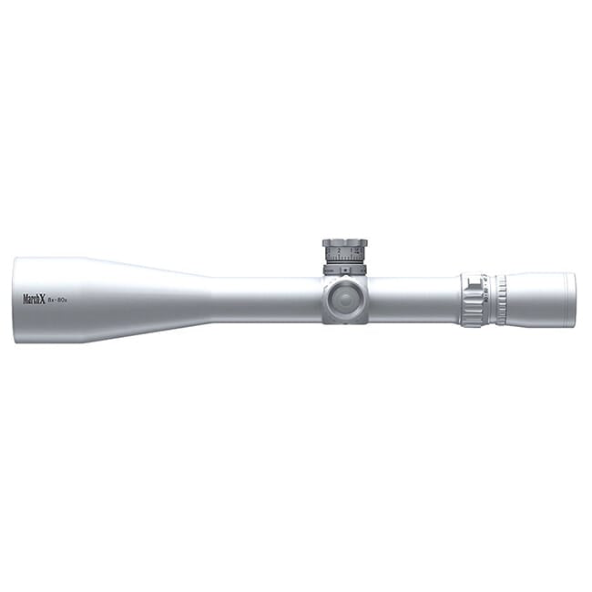 March X Tactical 8-80x56mm Silver SFP MTR-2 Reticle 1/8MOA 4Level Illum Riflescope w/Middle Wheel D80V56STI-MTR-2