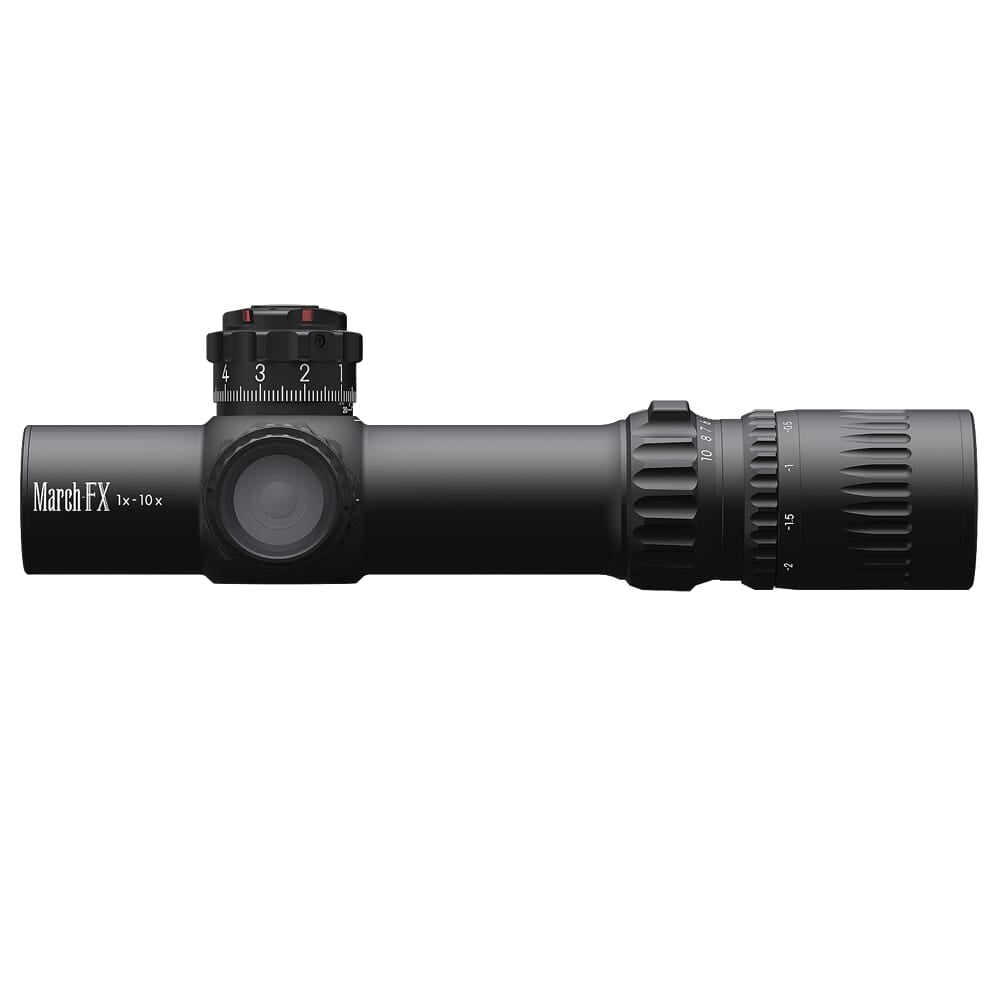 March Compact Tactical Shorty Gen II 1-10x24 FFP DR-TR1FB Reticle 0.1MIL 6Level Illum Riflescope D10SV24FDIMLX-DR-TR1FB