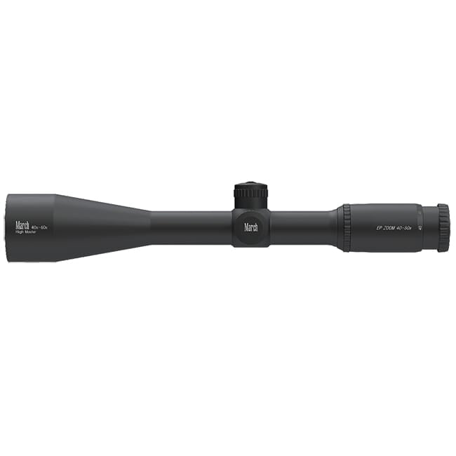 March Fixed Power "High Master" 40-60x52BR EP ZOOM 1/16 Reticle 1/8MOA Riflescope D60EV52