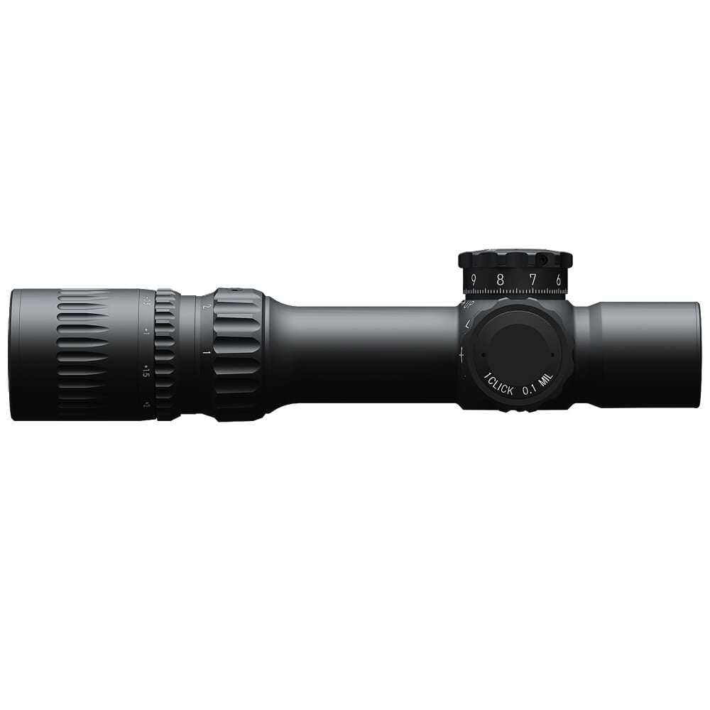 March F Tactical Shorty 1-10x24mm DR-1 Reticle 0.1MIL Illuminated Riflescope w/Shorty Unimount D10SV24FDIML-P-DR-1
