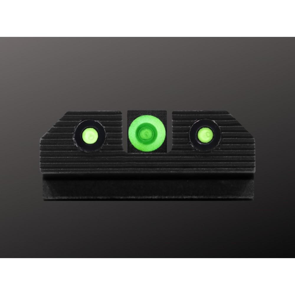 XS Sight Systems R3D 2.0 Night Sights for Glock Green Front with Black Rear