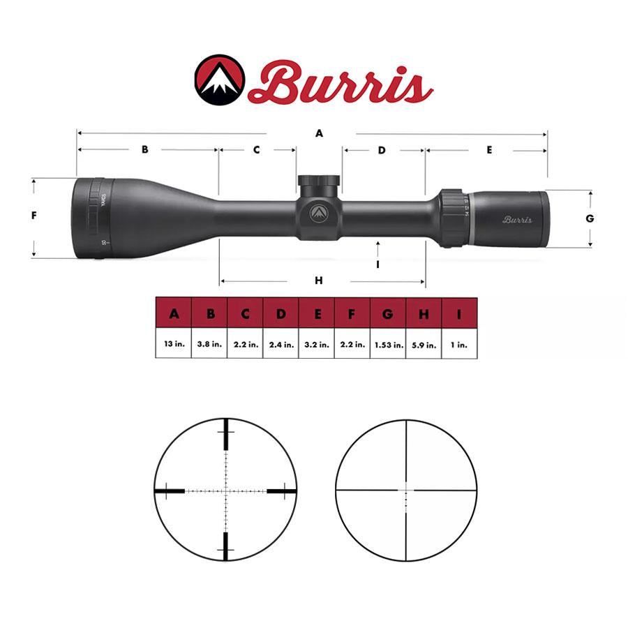 Burris Droptine Rifle Scope 4.5-14x-42mm 1" SFP Ballistic Plex Non Illum. Matte 200077