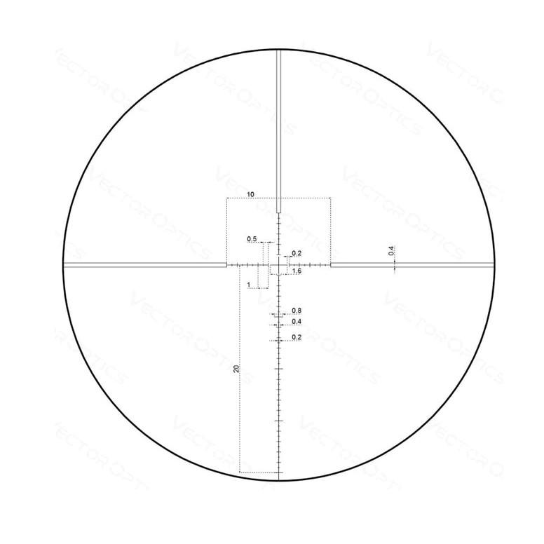GPO Centuri 4x Super Compact Rifle Scope 4-16x44i 30mm FFP MIL Illum. Black