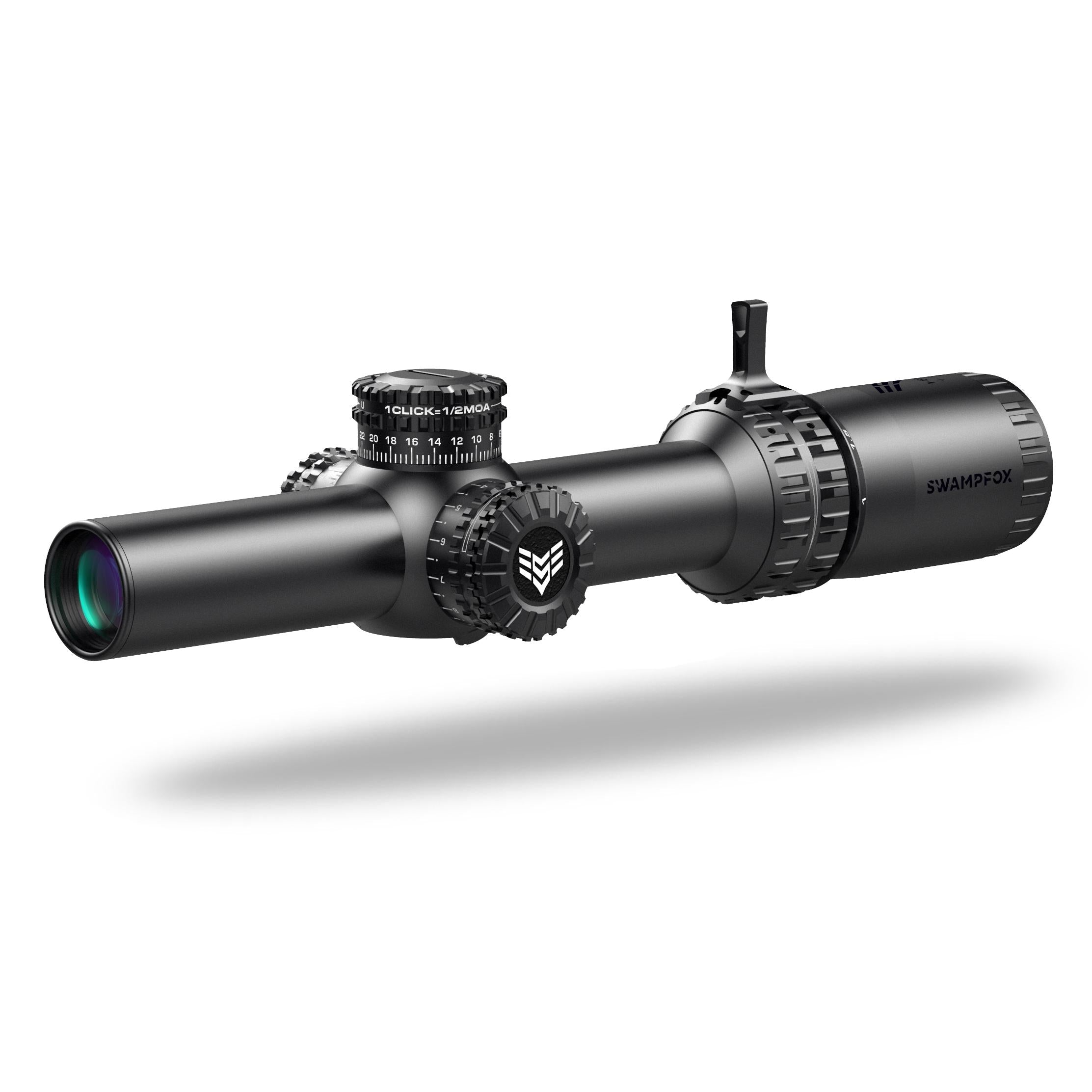 Swampfox Arrowhead LPVO Series Rifle Scope 1-8x24 30mm SFP IR Green MOA Black