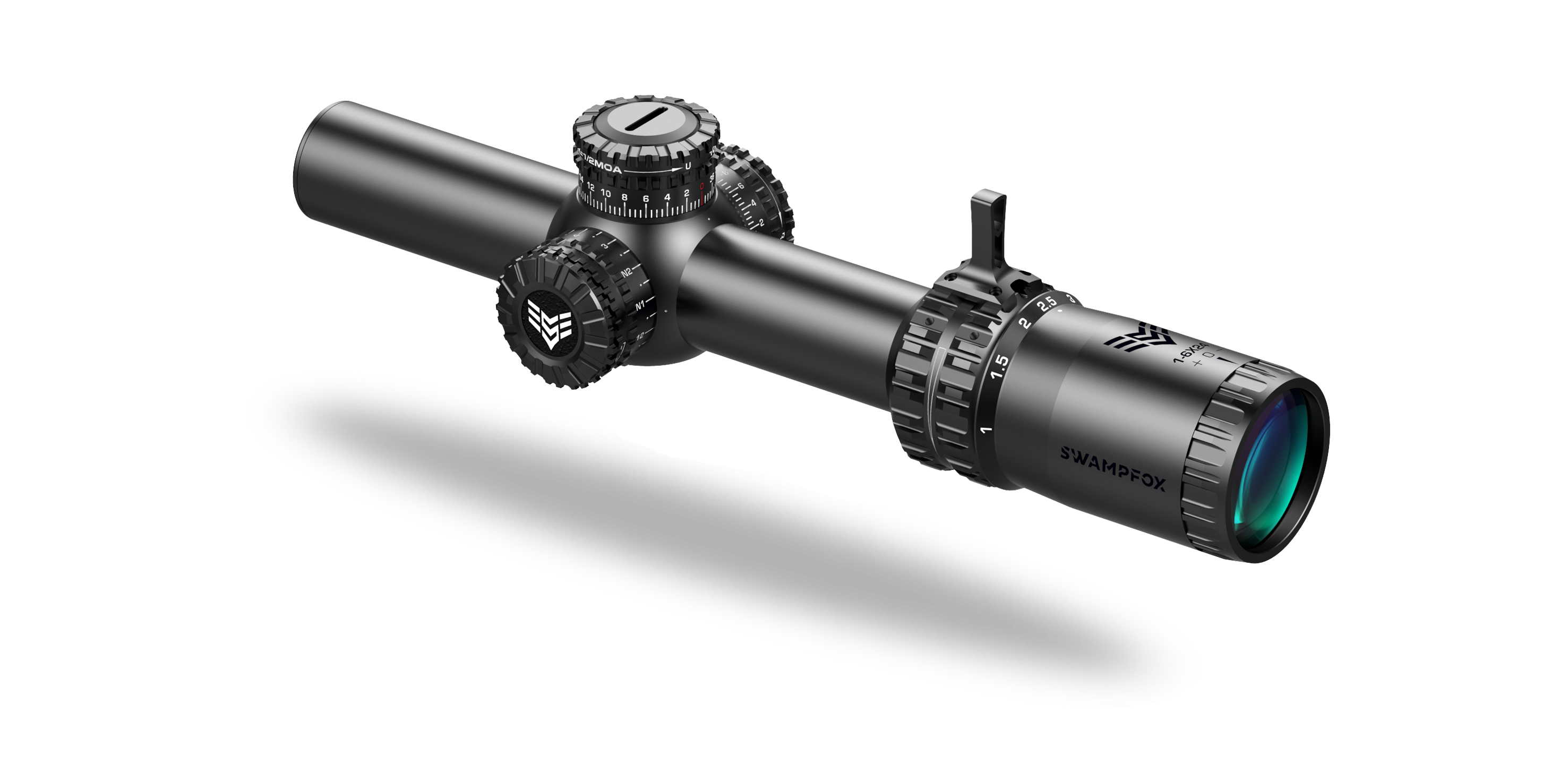 Swampfox Arrowhead LPVO Series Rifle Scope 1-8x24 30mm SFP IR Red MIL Black