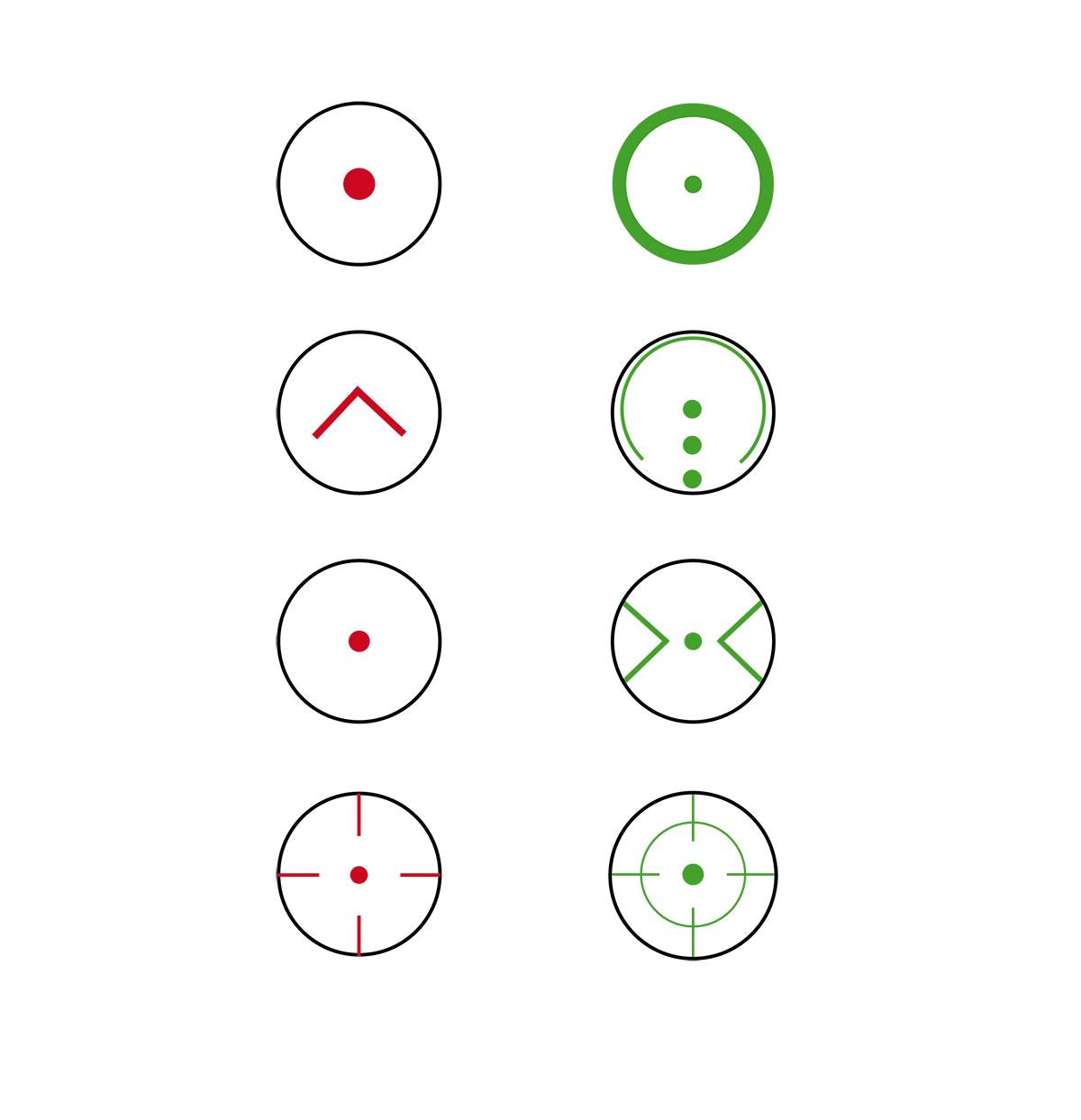 Konus Optics SIGHT-PRO R8 Rechargeable Red/Green Dot with 8 Reticles