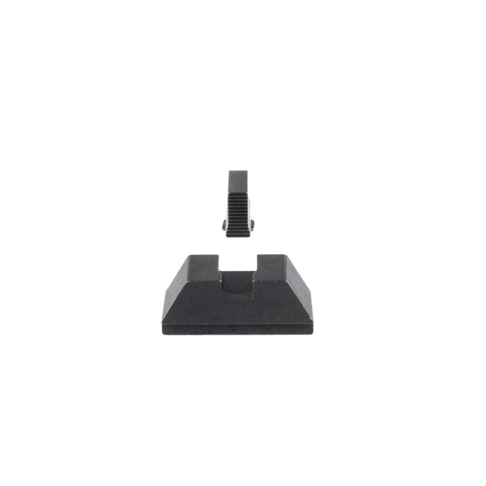 Ameriglo Optics Compatible Handgun Sight Set for Glock Flat Black .295? Rear 1L Tall Serrated Black .220? Front