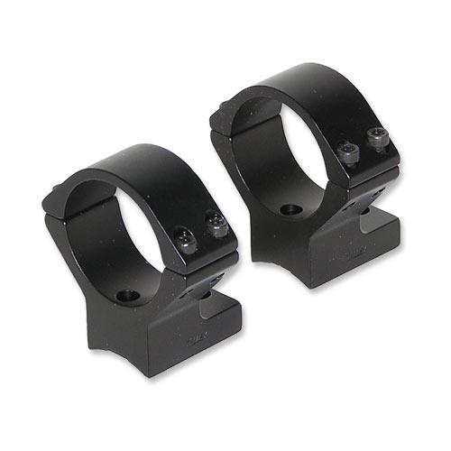 Talley Lightweight Alloy Scope Mounts - Black Anodized - 30mm - Medium Thompson Center Venture Stevens 200 Stiller Predator Ruger American (SA) S