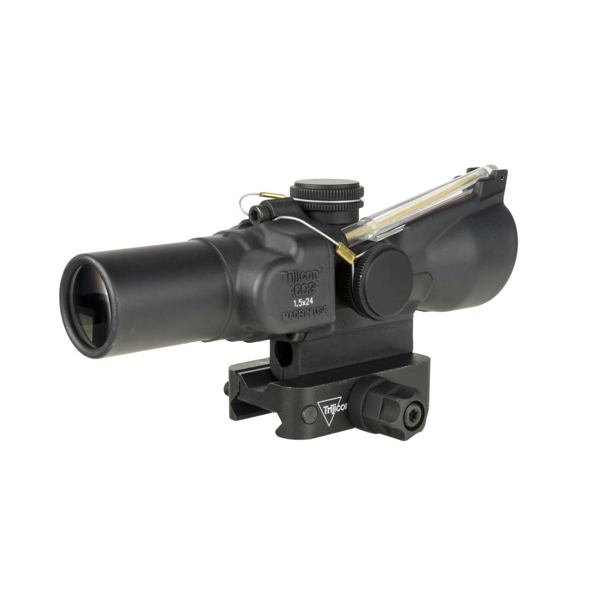 Trijicon Compact ACOG1.5x24 Rifle Scope Amber Crosshair Reticle Illuminated Black w/ Mount