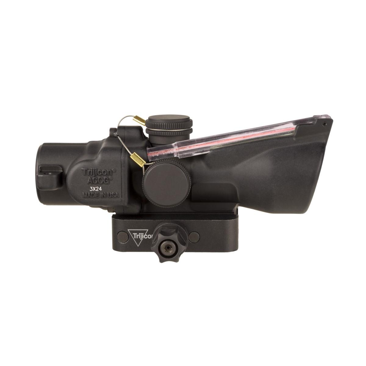 Trijicon Compact ACOG 3x24 Rifle Scope Low Height Red Crosshair 7.62x39/123gr. Illuminated Black