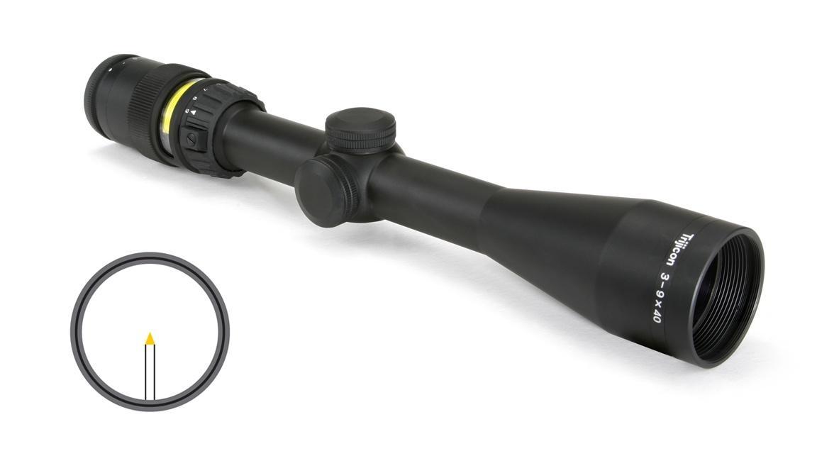 Trijicon Accupoint 3-9x40mm Rifle Scope Amber Triangle Post Reticle w/BAC 33.8-11.3' FOV 3.6-3.2" ER Matte