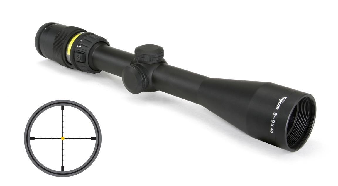Trijicon Accupoint 3-9x40mm Rifle Scope Mil-Dot Crosshair w/Amber Dot Reticle 33.8-11.3' FOV 3.6-3.2" ER Matte