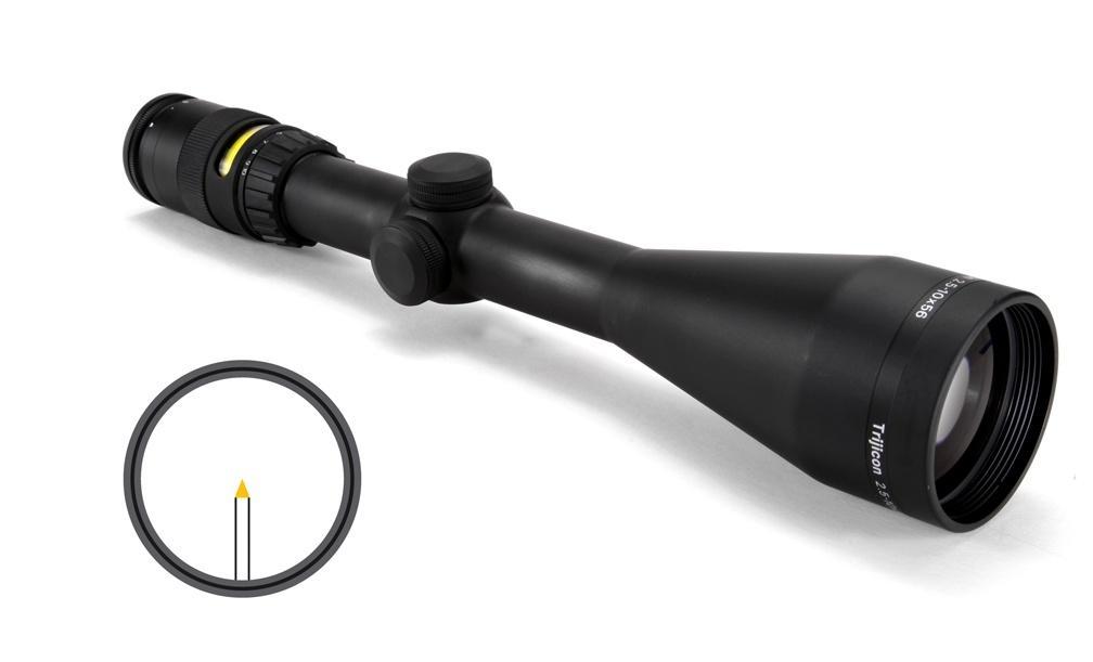 Trijicon Accupoint 2.5-10x56mm Rifle Scope Amber Triangle 37.6-10.1' 4.1-2.8" Matte