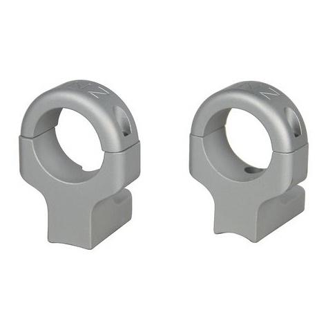 DNZ Hunt Masters 2-Piece Ringmount (2 screws) - 1" High Silver Fits Howa 1500 Mossberg 100ATR 4X4 MVP Weatherby Vanguard Remington 7007217227