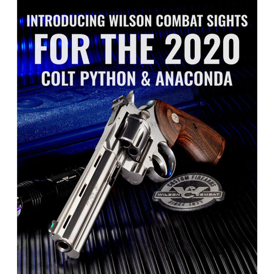 Wilson Combat Rear Sight for Colt 2020 Python/Anaconda Adjustable Serrated Blade Black
