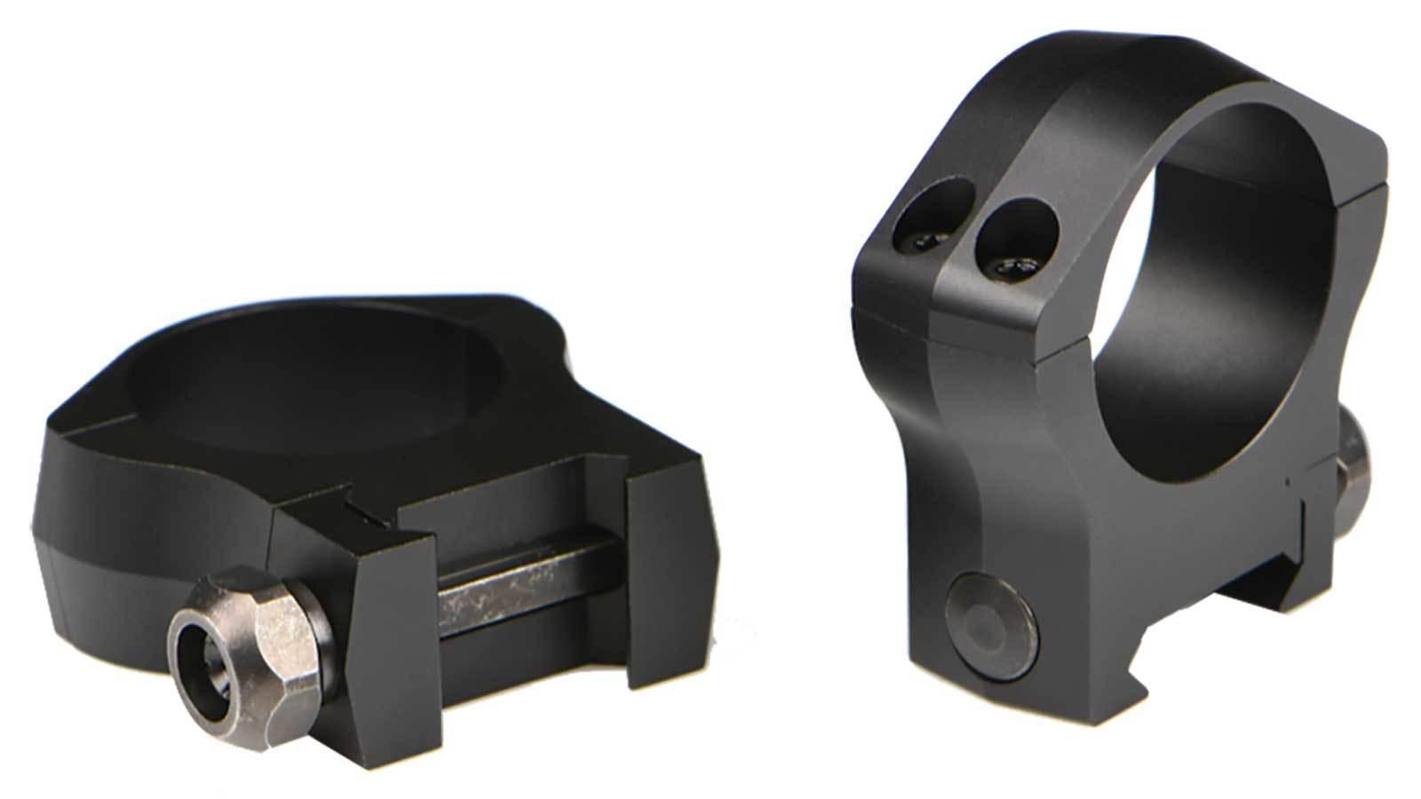 Warne 2-Piece Picatinny Style Mountain Tech Scope Rings 30mm High - Matte