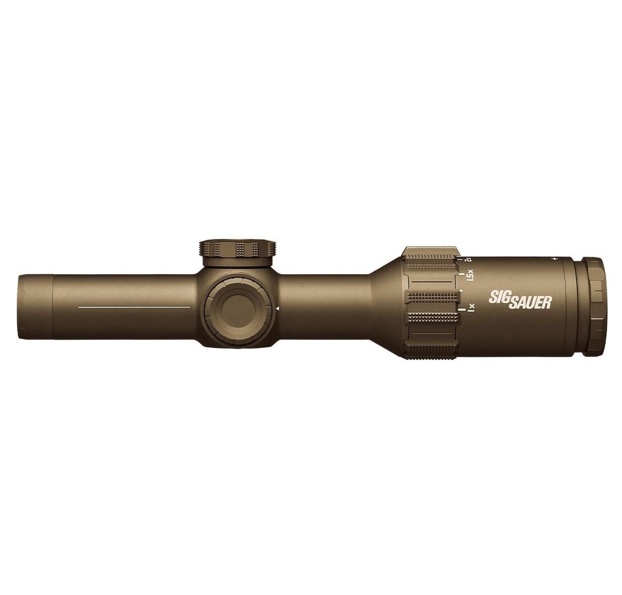 Sig Sauer TANGO6T Rifle Scope 1-6x24 30mm FFP 5.56/7.62 Horseshoe Dot Illum FDE