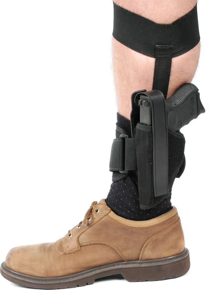 BlackHawk Ankle Holster LH 3-4in BBL Medium Semiauto Pistols 40AH01BK-L