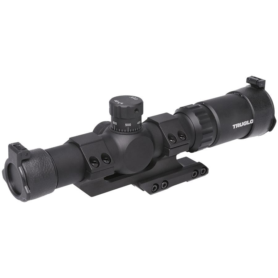 Truglo Tru-Brite 30 SeriesTactical Rifle Scope 1-6x24mm 30mm SFP IR Power Ring Duplex Mil-Dot Illum TG8516TL