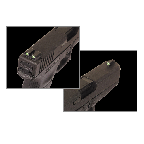 TruGlo Brite-Site Tritium Sight Set for Glock 17/17L/19/22/23/24/26/27/33/34/35/38/39 Steel Tritium Green