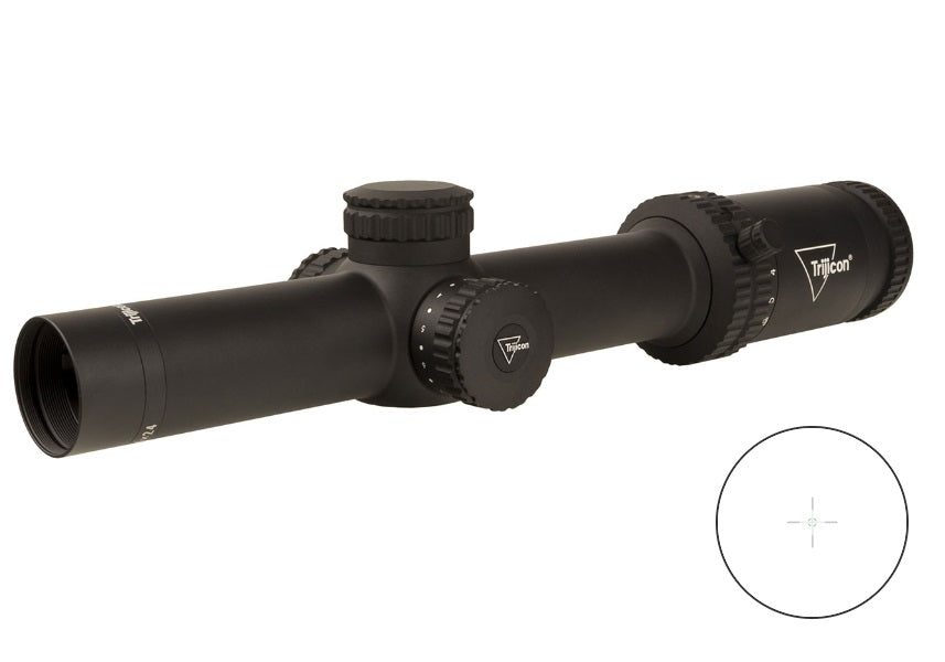 Trijicon Credo 1-6x24 FFP w/ Green MRAD Segmented Circle, 30mm, Matte Black Riflescope 2900024