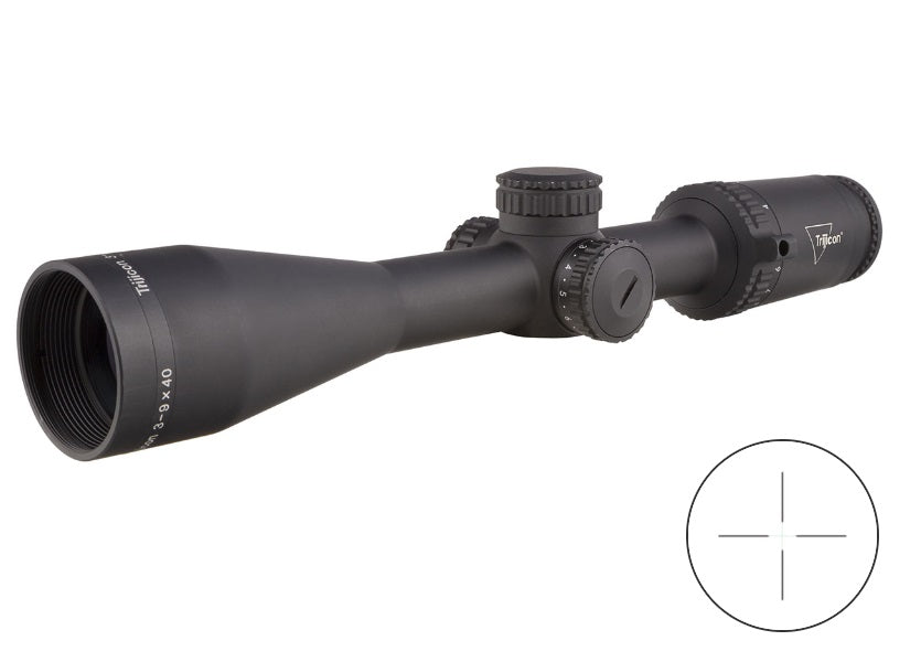 Trijicon Credo 3-9x40 SFP w/ Green Standard Duplex, 1 in., Matte Black Riflescope 2900044