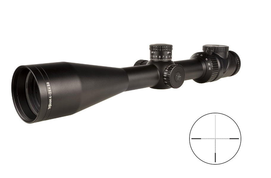 Trijicon AccuPoint 4-24x50 MOA Ranging Crosshair w/ Green Dot, 30mm, Satin Black Riflescope 200157
