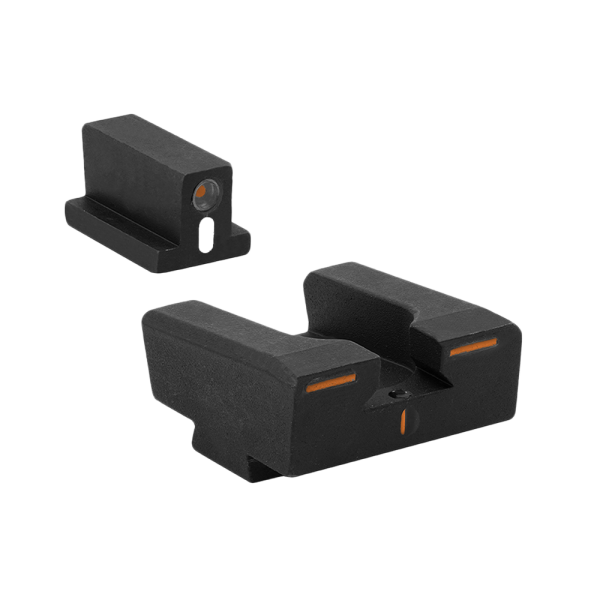 Meprolight R4E Optimized Duty Sights for Glock 17/17L/19/22/23/24/25/26/27/28/32/33/34/35/40/41 enhance target acquisition.