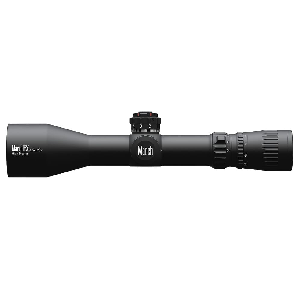 March FX Tactical 4.5-28x52mm FML-LDK Reticle 0.1MIL FFP Non-Illuminated Riflescope w/Shuriken Dial Lock D28HV52WFMLX