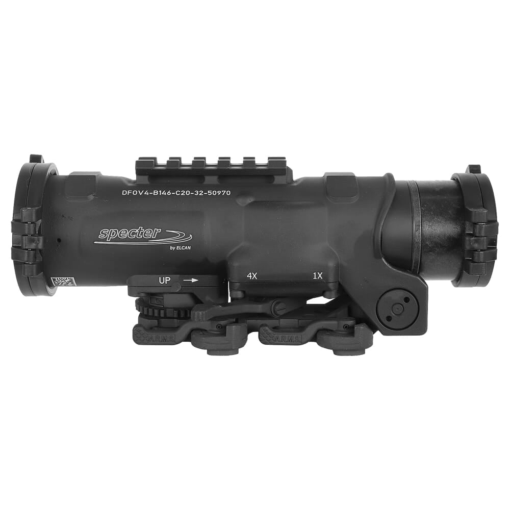 Elcan SpecterDR 1x/4x 7.62 BDC Black Scope w/Flip Covers, ARD & A.R.M.S. Levers DFOV4-B146-C20