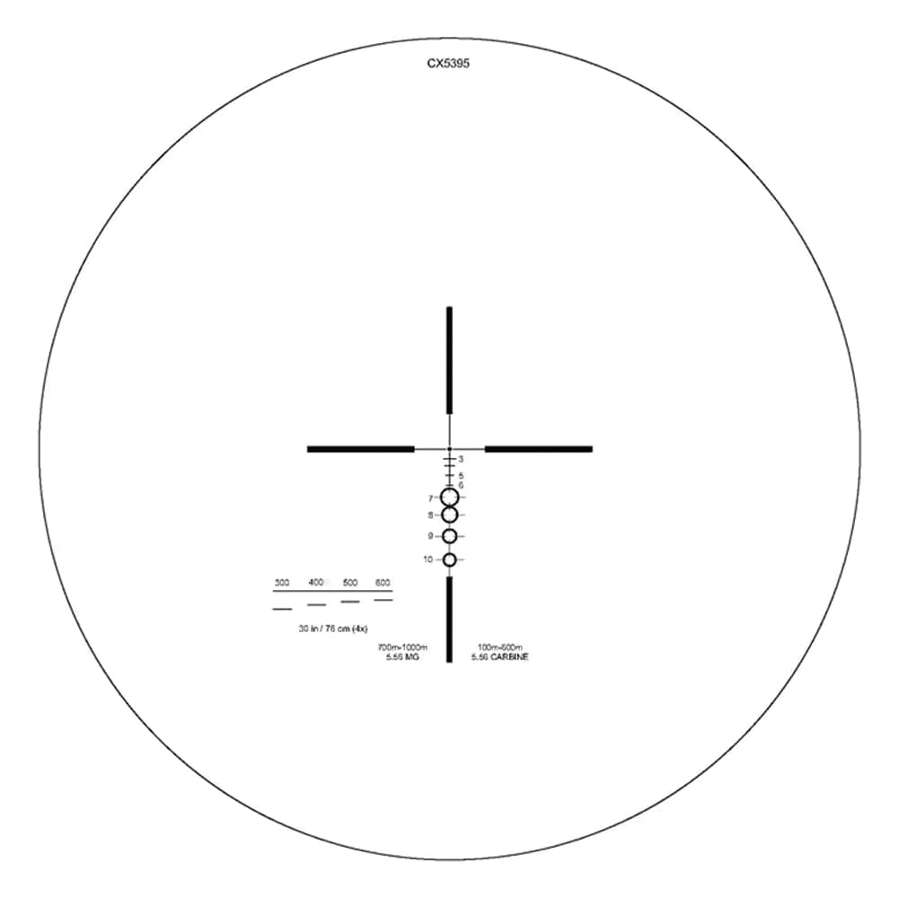 Elcan SpecterDR 1x/4x 5.56mm Riflescope w/Flip Covers, ARD & 3MOA XOPTEK DFOV4-B146-C10-X3