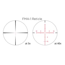 March FX Tactical Gen II 5x-40x56 FMA-1 Reticle 1/8 MOA Illuminated FFP Riflescope D40V56FIMA8-G2-FMA-1