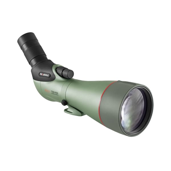 Kowa TSN-99A PROMINAR 30-70x99 Angled Spotting Scope Kits feature a 99mm lens for exceptional detail and clarity.