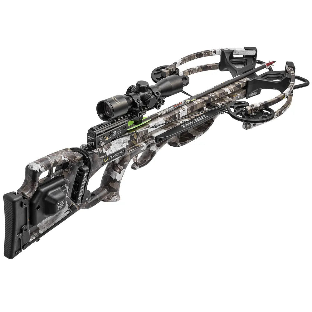 TenPoint Titan De-cock Crossbow Package Acudraw 50 Sled Camo