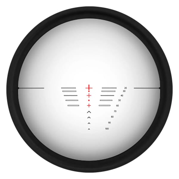 Reticle view of the TenPoint EVO-X Marksman Elite 3.0 100yd Black Scope w/Turret Adjustment HCA-095.3 for precision aiming.