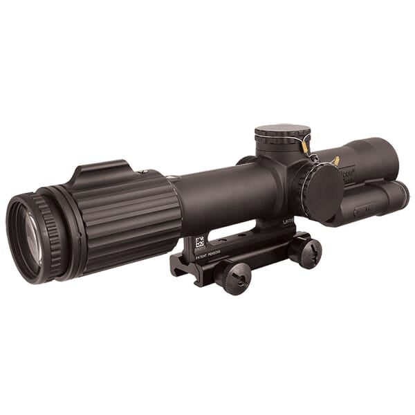 Trijicon VCOG 1-8x28 Red MRAD Crosshair Dot Reticle Scope w/ Thumbscrew Mount VC18-C-2400003 with enhanced magnification.