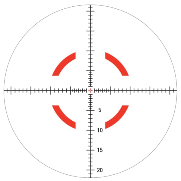 Trijicon VCOG 1-8x28 Red MRAD Crosshair Dot Reticle Scope w/ Thumbscrew Mount VC18-C-2400003 for precise targeting.